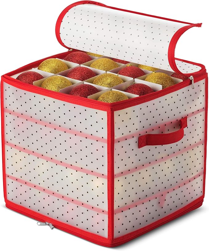 ZOBER Christmas Ornament Storage Box Plastic by ZOBER