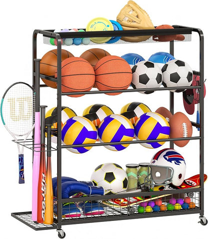 Garage Sports Equipment Organizer, Sports Ball Organizer by Unknown