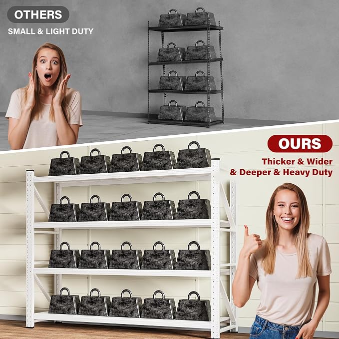 6000LBS Heavy Duty Garage Shelving Units, Large Storage Rack, Steel Shelf - Image 8