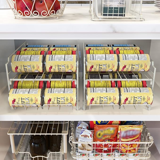 Simple Houseware Dual Row Front Loading Stackable Can Dispenser - Image 8
