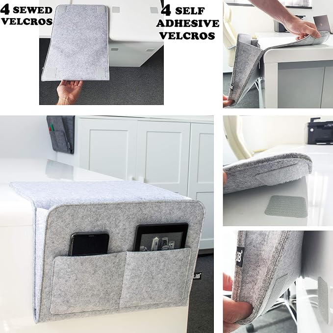 Lib Bedside Caddy, Original Design | Large Size 9.5" x 13.5" | Laptop Holder | - Image 3