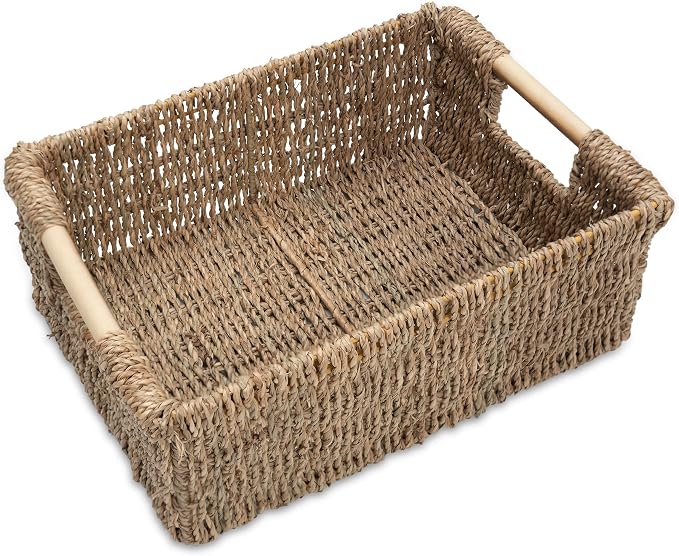 Natural Seagrass Storage Basket by VATIMA