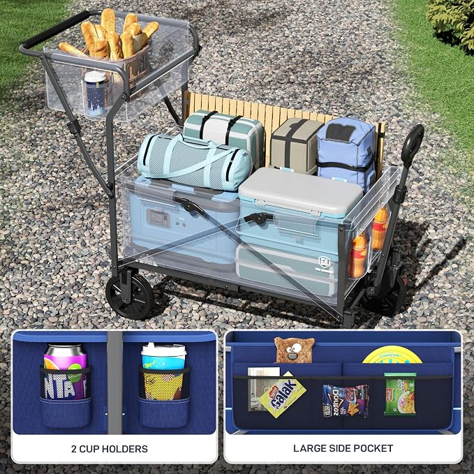 EVER ADVANCED Collapsible Push & Pull Shopping Cart - Image 5