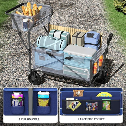 EVER ADVANCED Collapsible Push & Pull Shopping Cart - Image 5