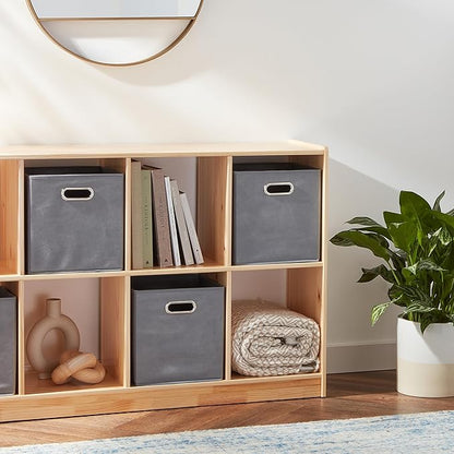Amazon Basics Collapsible Cube Storage Organizer Bins, 10.5 x 10.5 x 11 inches - Image 6