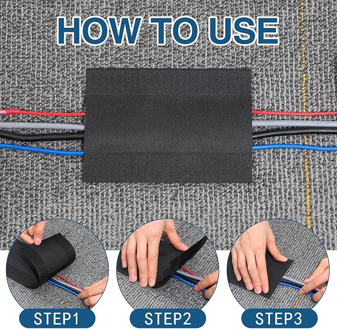 WILLBOND Carpet Cord Cover Cable Protector Floor Cover Cable Protector - Image 6