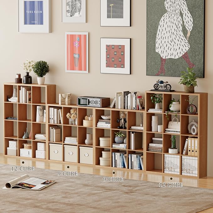 Cube Storage Organizer Bookcase, Decorative 11 inch Open Back Cubical Shelf - Image 4