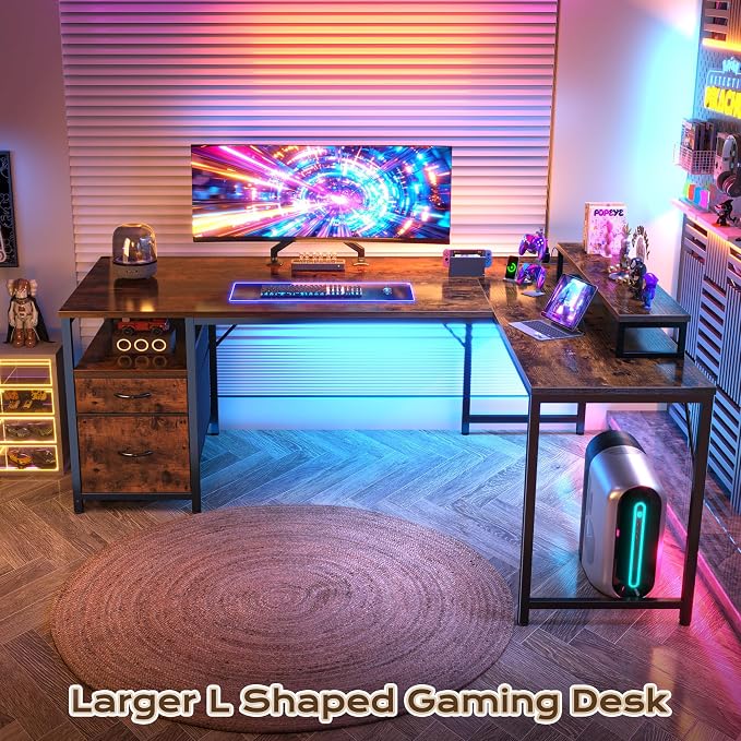 PRAISUN 55 Inch L Shaped Desk - Image 9