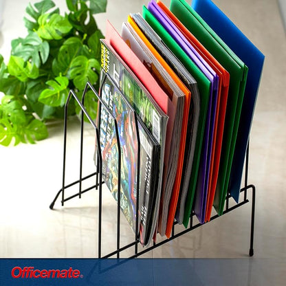 Officemate Large Incline 8 Compartment Wire Caddy, 8.5 x 10.375 x 12.625 Inches - Image 7