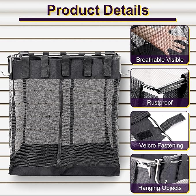 2 Packs Large Mesh Slatwall Baskets, 16×16×12 Inch Slat Wall Mesh Storage - Image 3