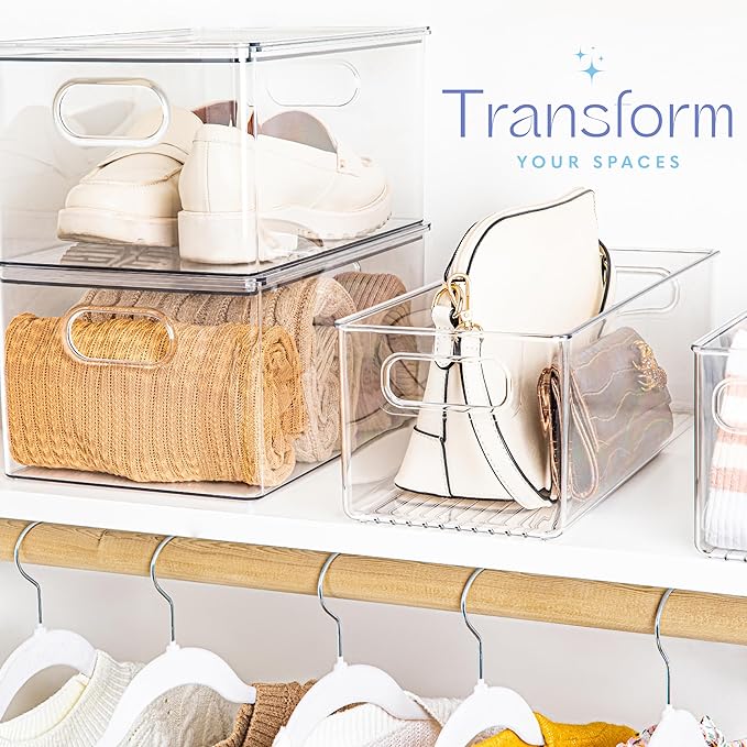 primebox Plastic Food Storage 4 Pack Clear Container Bin - Image 5