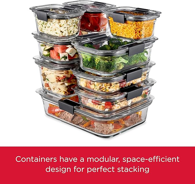 Rubbermaid Brilliance Glass Food Storage Containers, 3.2 Cup, Leak-Proof - Image 5