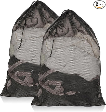 2 Pack Mesh Laundry Bags, 23 x 34 Inches Heavy Duty Mesh Laundry Bag, Large by PEASUG