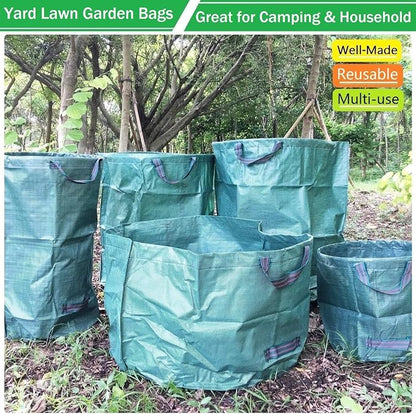 Professional 3-Pack 106 Gallon Large Lawn Garden Bags Reusable Yard Waste Bags - Image 6