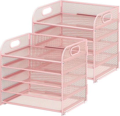 Cawukege 2 Pack 5 Tier Paper Organizer, Letter Tray - Image 9
