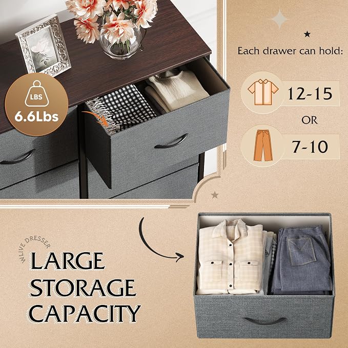 WLIVE Tall Dresser for Bedroom - Image 5
