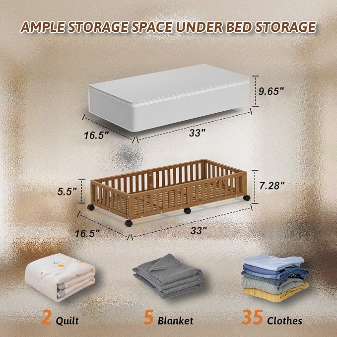 Bamboo Under Bed Storage Containers - Image 6
