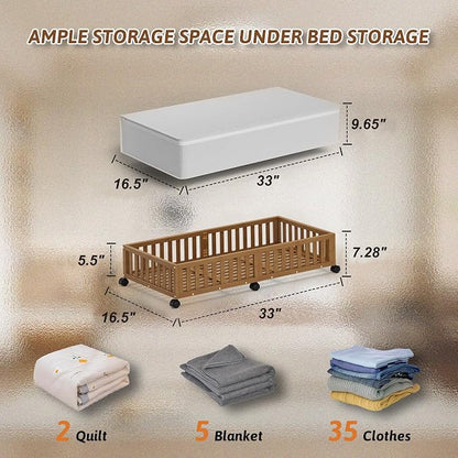 Bamboo Under Bed Storage Containers - Image 6