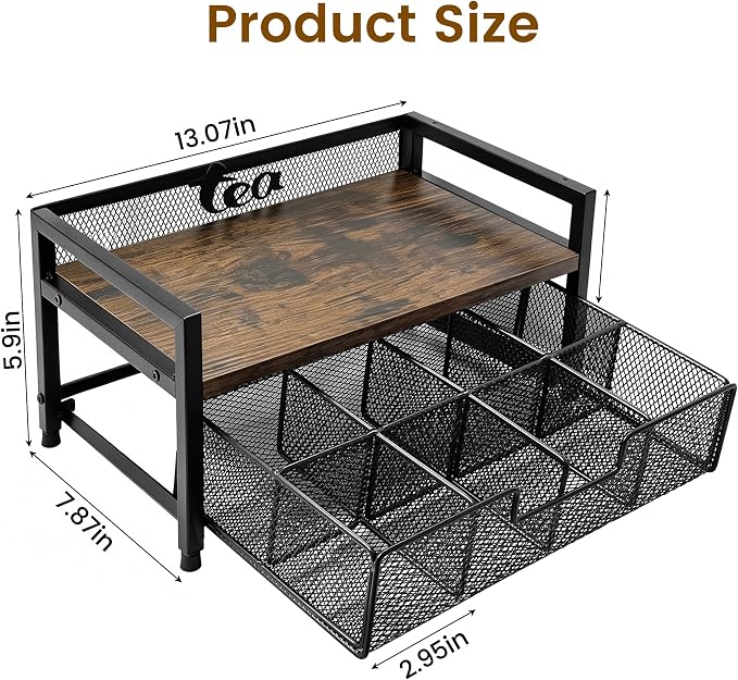 2 Tier Tea Bag Organizer and Storage - Image 4