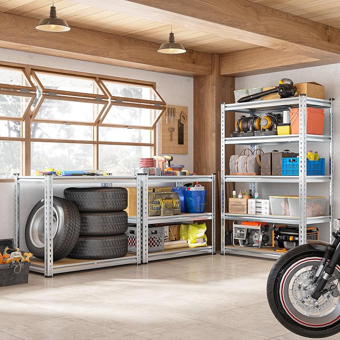 REIBII Garage Shelving, 5 Tier Storage Shelves Load 2020LBS, Adjustable Garage - Image 2