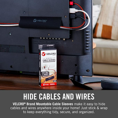 VELCRO Brand Mountable Cable Sleeve | Cord Management Mounts on Walls, Desk or - Image 6