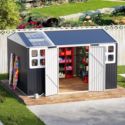 12x10 FT Metal Storage Shed by WELYAS