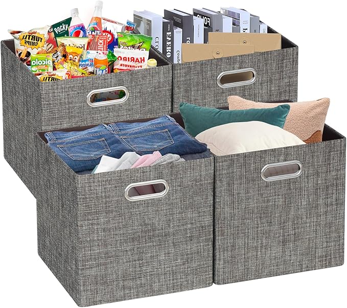 Posprica Storage Basket Bins, 13×13 Foldable Storage Boxes Containers by Posprica