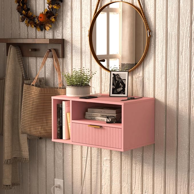 Veegle Pink Floating Nightstand - Image 6