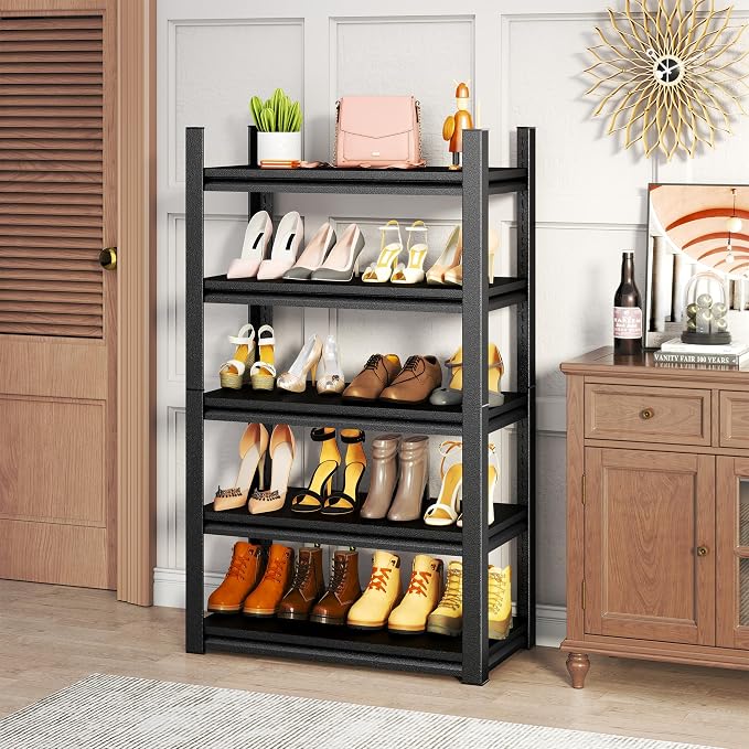 Storage Shelves, Garage Metal Shelving Unit, Adjustable, Double-Layer Column - Image 6