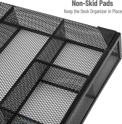 Mind Reader Drawer Organizer, Desk Org, Utensil Organizer, Metal Mesh - Image 4