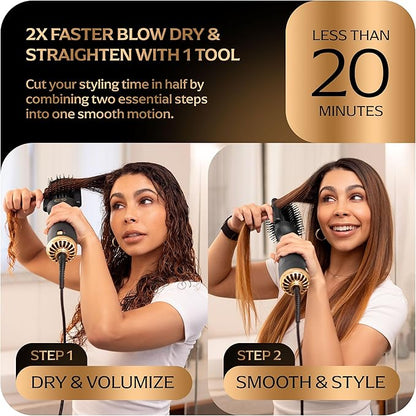 Blowout Brush Hair Dryer, 4-in-1 Blow Drying Brush, Authomatic Dual Voltage - Image 4
