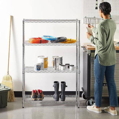 Amazon Basics 4-Shelf Adjustable Heavy Duty Steel Wire Rack Storage Shelving - Image 2