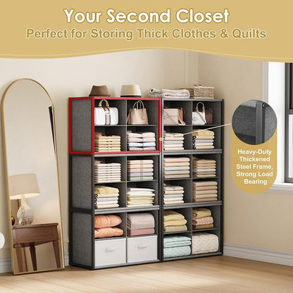 8-Cube Stackable Closet Storage & Organization Systems, Blankets and Bags in - Image 3