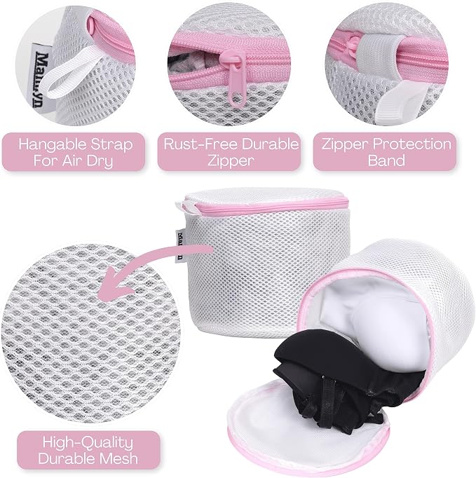 Mamlyn Mesh Bra Bags for Washing Machine, Lingerie wash Bags for Laundry - Image 7