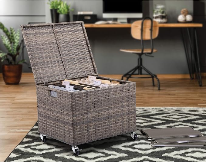 BIRDROCK HOME Rolling File Box - Image 2