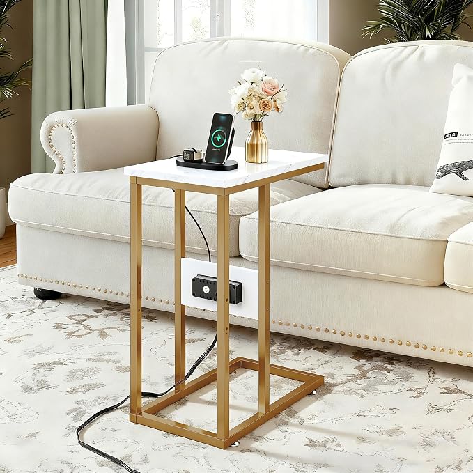 VECELO C Shaped End Side Table - Image 8