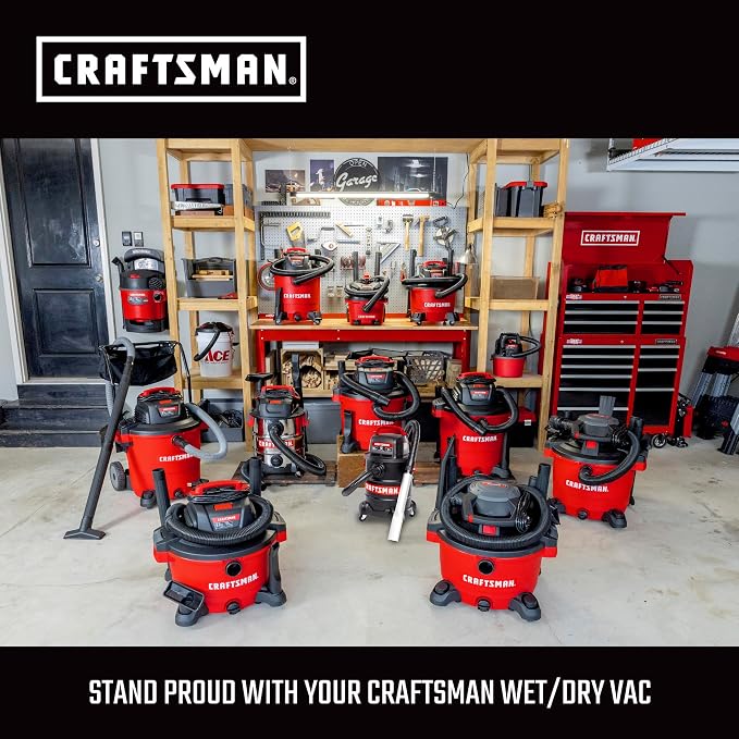 CRAFTSMAN CMXEVBE17595 16 Gal. 6.5 Peak HP Wet/Dry Shop Vacuum - Image 7