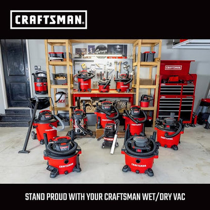 CRAFTSMAN CMXEVBE17596 20 Gal. 6.5 Peak HP Heavy Duty Wet/Dry Shop Vacuum - Image 7