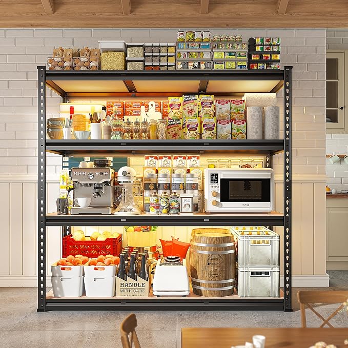 REIBII 48.2" W Garage Shelving, Storage Shelves Load 2600LBS, 4-Tier Adjustable - Image 6