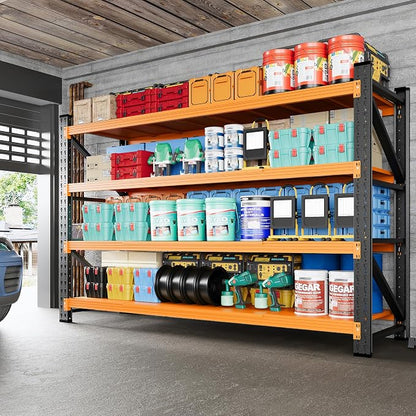 71" Wide Storage Shelves, 5000LBS Garage Shelving Heavy Duty, Standing Shelf - Image 2