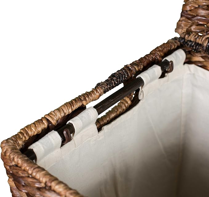 BIRDROCK HOME Seagrass Square Laundry Hamper - Image 4