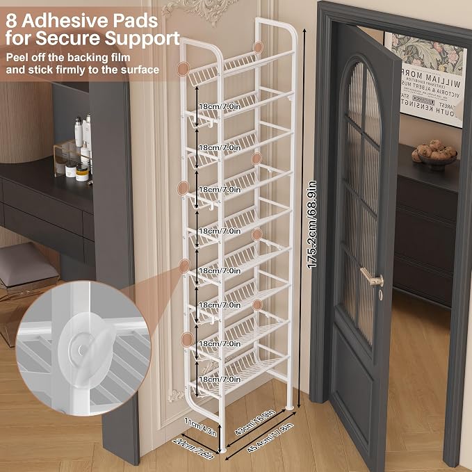 UMDONX 9 Layer Shoe Rack for 18 Pairs Shoes, Freestanding Shoe Organizer - Image 2