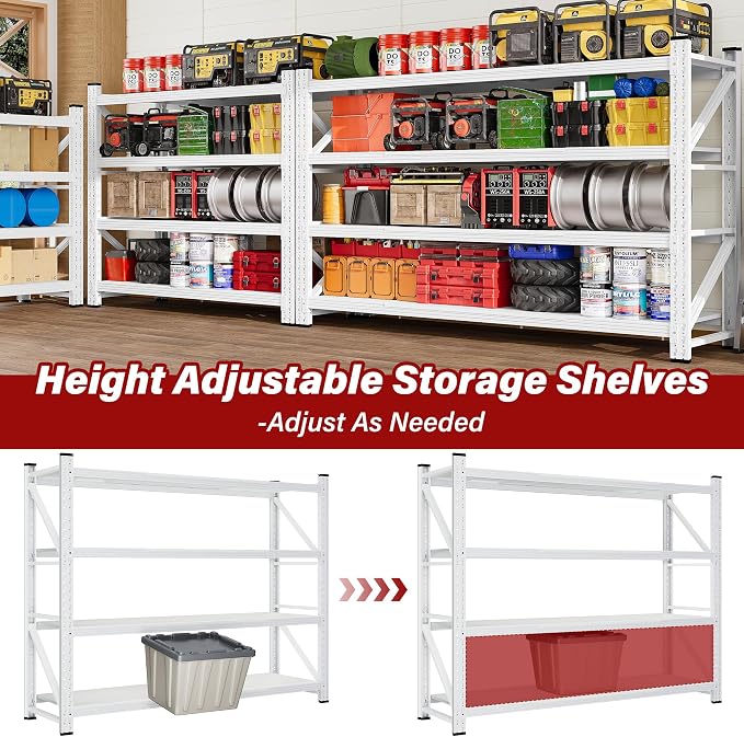 6000LBS Heavy Duty Garage Shelving Units, Large Storage Rack, Steel Shelf - Image 6