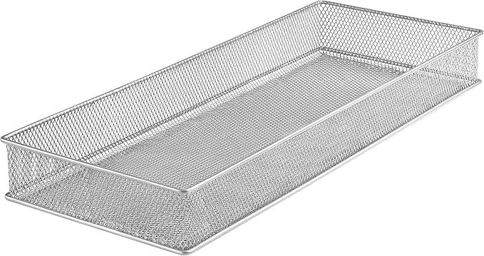 YBM HOME Silver Mesh Drawer Cabinet and or Shelf Organizer Bins, School Supply by YBMHome