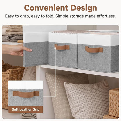 StorageWorks Storage Baskets for Shelves, Foldable Fabric Closet Storage Bins - Image 5