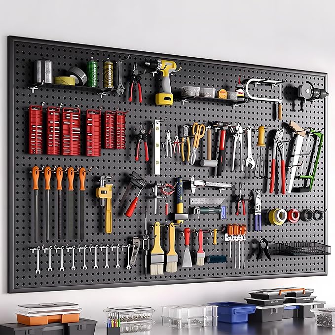 196 PCS Extra Thick 1/4" Pegboard Hooks Set, Heavy Duty Peg Board - Image 9