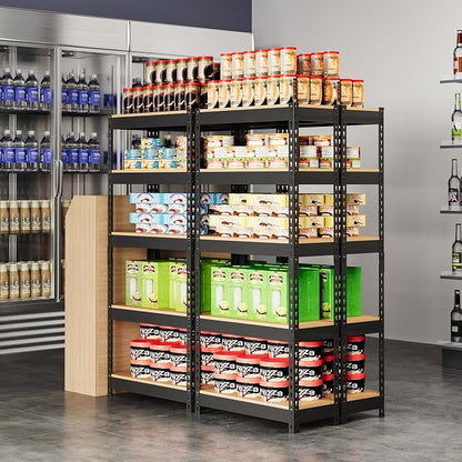 Topeakmart 5-Tier Utility Shelves, Metal Storage Shelves, Adjustable Shelving - Image 9
