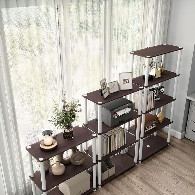 HOMES: INSIDE + OUT Apexa Modern 5-Tier Wide Shelving Units, Collectibles - Image 14