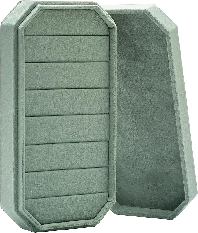 Velvet Ring Organizer Display Tray Jewelry Box Earring Holder Case - Image 4