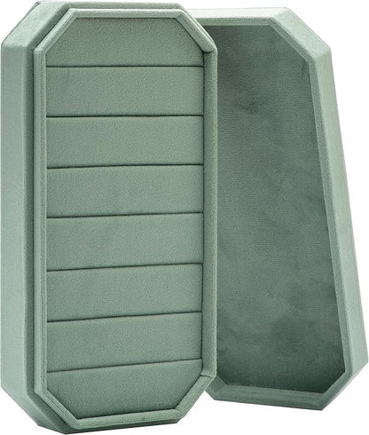 Velvet Ring Organizer Display Tray Jewelry Box Earring Holder Case - Image 4